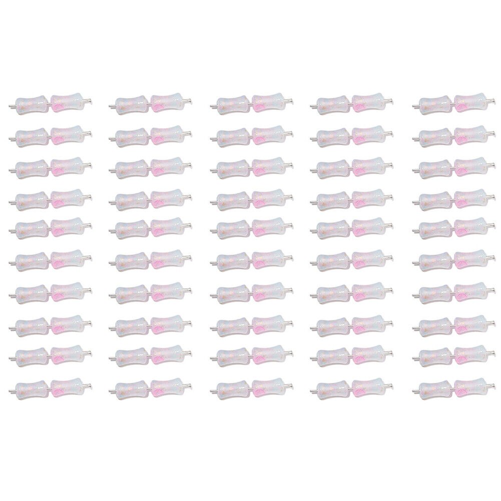 US 100-200 Pack Natural Jadeite Column Stone Beads Tube Bamboo Shape Jade Stone