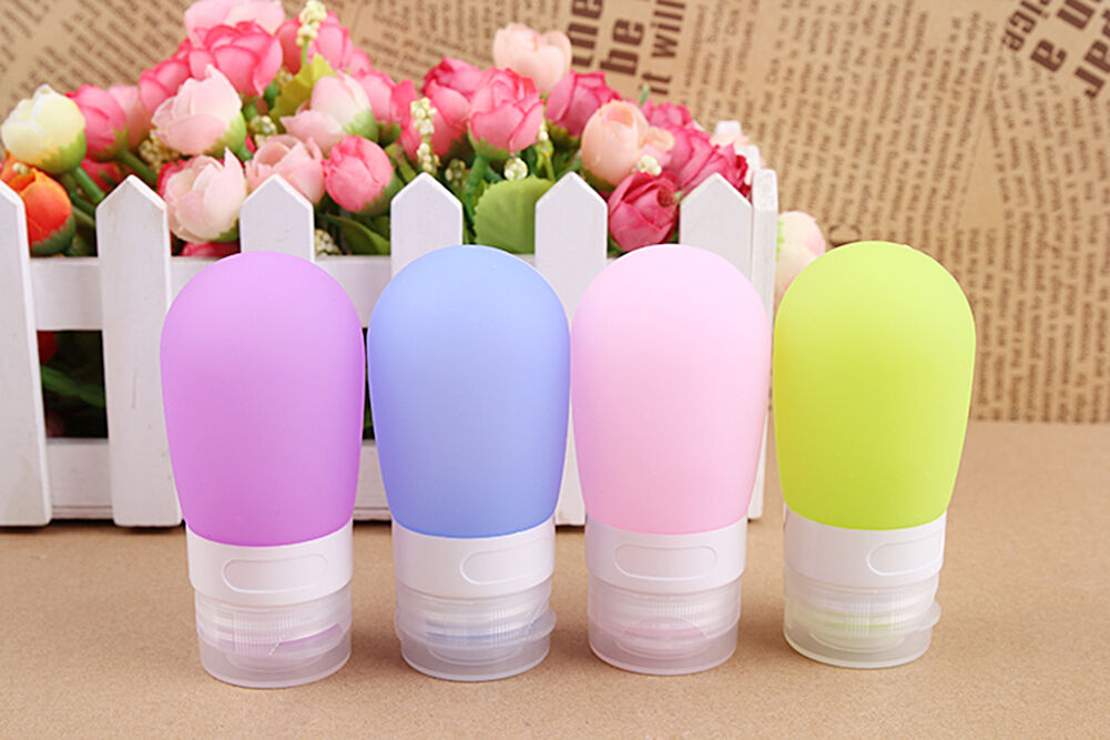 Magik Squeezable & Refillable Silicone Travel Bottles Containers 2.7 oz / 80 ml