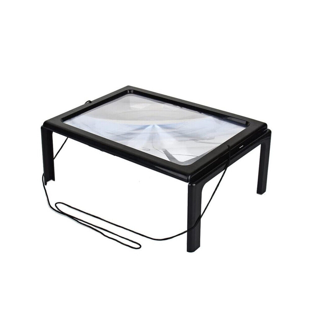 US 1-2 Pcs Magnifier LED Lighted Illuminated Foldable Desktop Portable For Elder