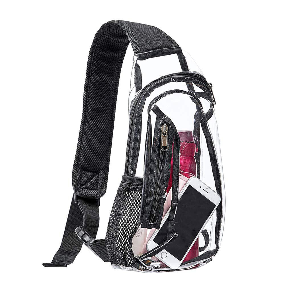 US 1-2 Pack Clear Sling Bag Stadium Approved PVC Crossbody Transparent Backpack