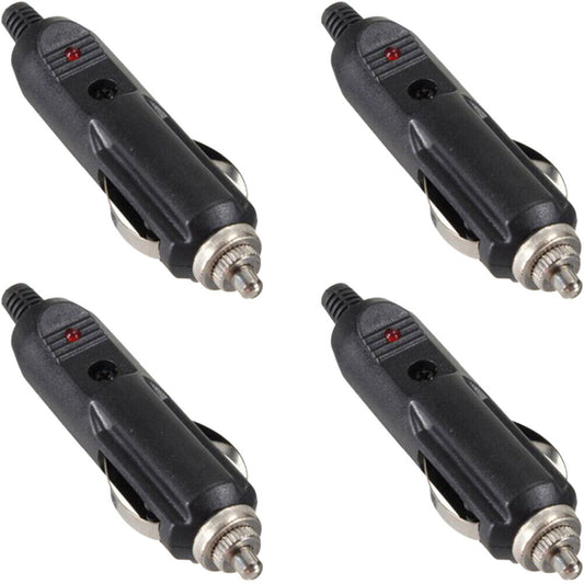 US 4-8 Pcs 12V Male Car Cigarette Lighter Socket Boat Tractor Motorcycle Adapter