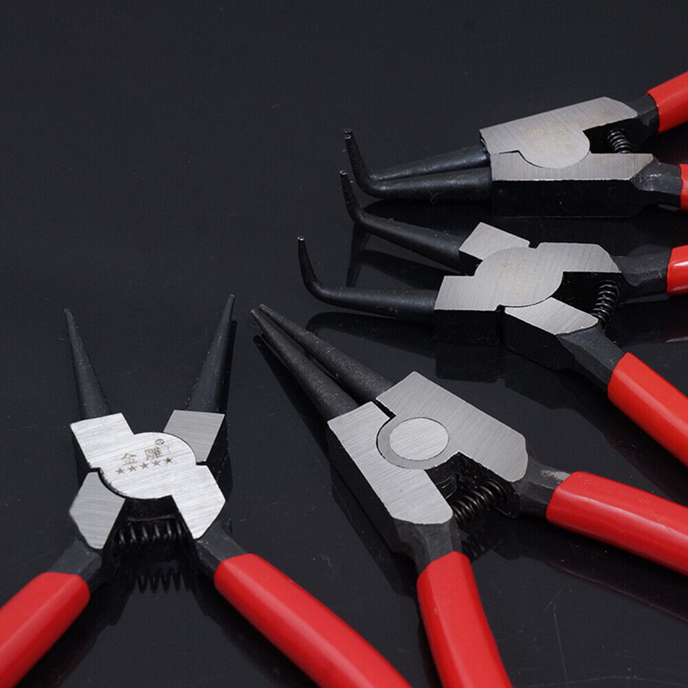 US Heavy Duty 7" Circlip Plier Snap Ring Plier External Internal Kit w/ Pouch