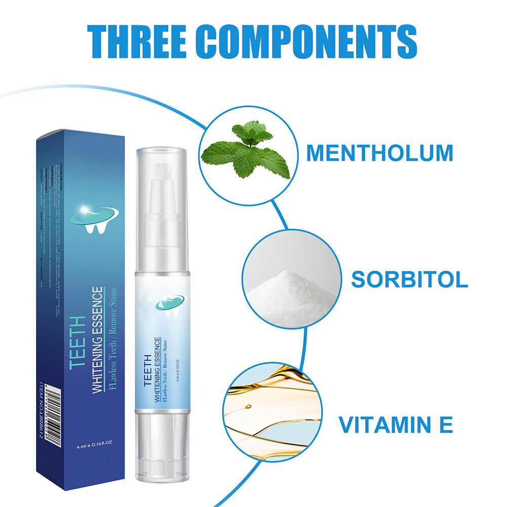 US 1-2 Pack Teeth Whitening Essence Pen Intensive Stain Remover Reduce Yellowing