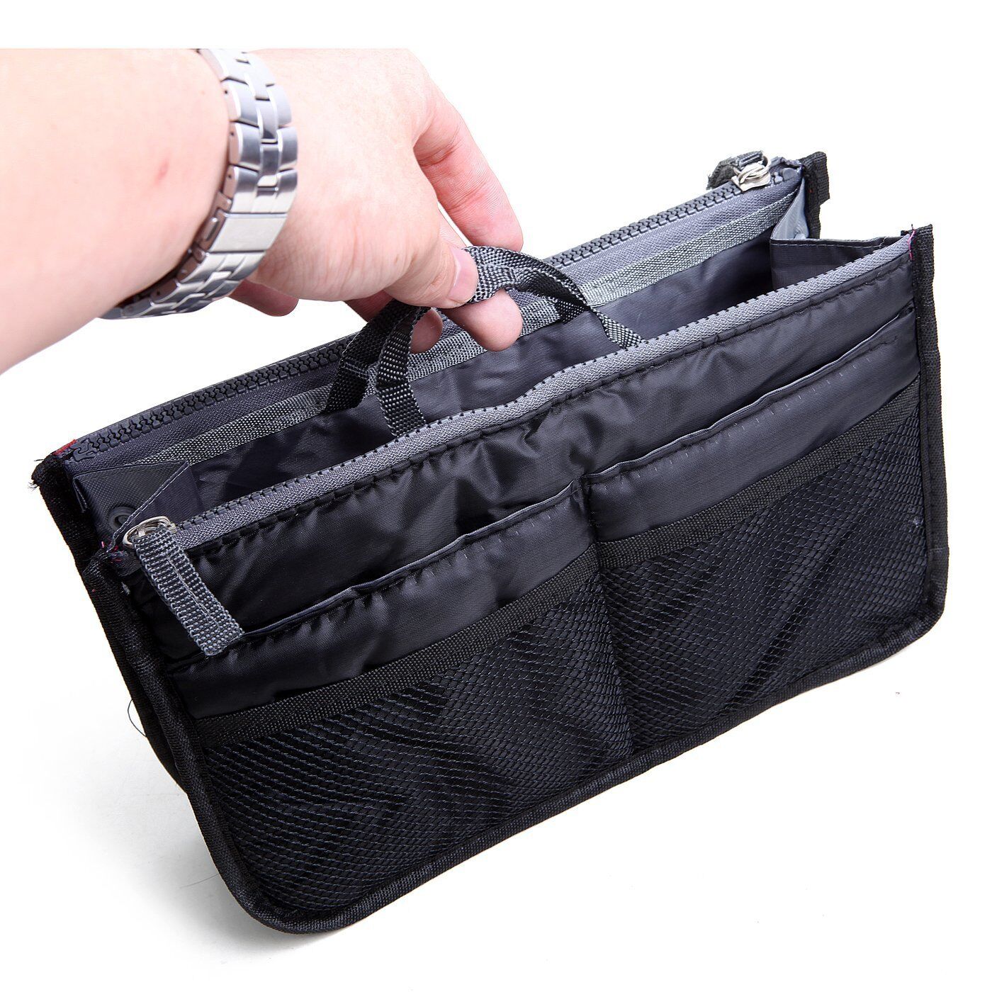 2 Pack Travel Insert Handbag Purse Large Liner Organizer Tidy Bags