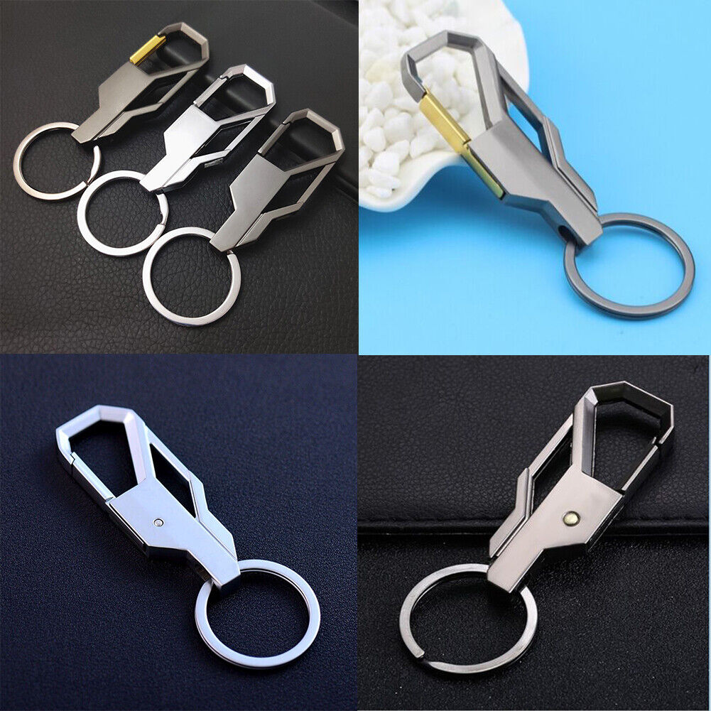 US 3-6 Pcs Metal Car Key Chain Key Ring Business Keychain Creative Alloy Key Fob