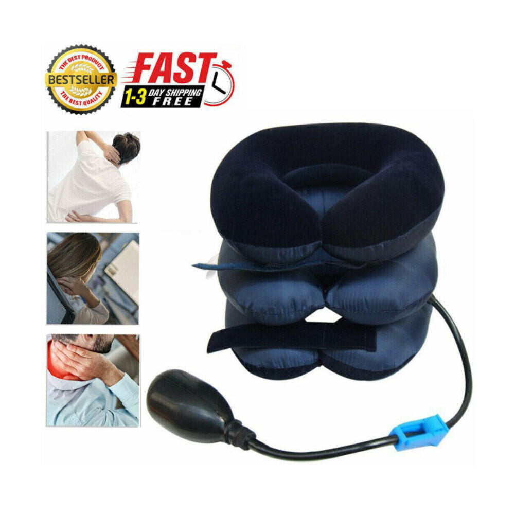 US 1-2 Pcs Cervical Neck Traction Device Instant Neck Pain Relief Brace Therapy