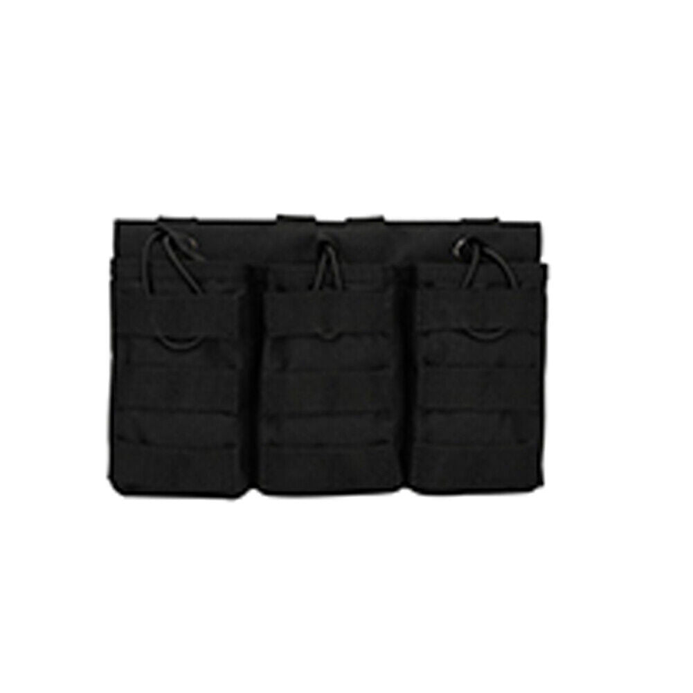 US 2-4 Tactical Molle Triple Magazine Pouch Nylon Open Top 5.56 .223 Rifle Mag