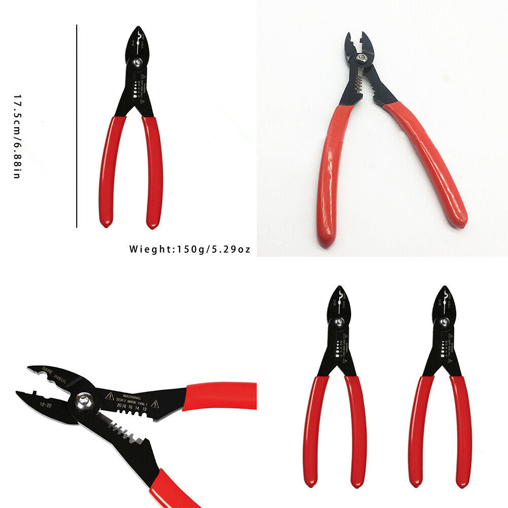 US 1-2 Pc 4 in 1 Wire Service Pliers Crimper Stripper Cutter Gripping Pliers