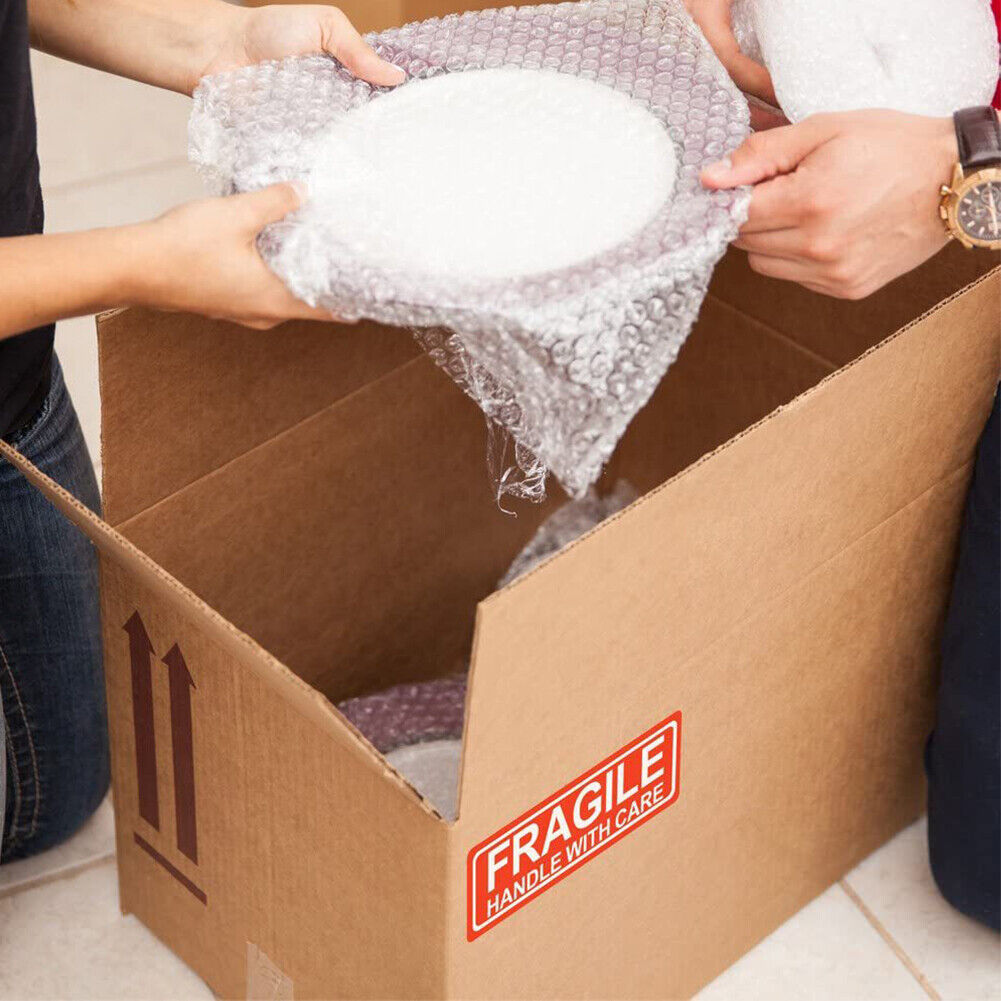 US 2000-4000 Pcs 1 x 3 FRAGILE HANDLE WITH CARE Stickers Labels Easy Peel Apply