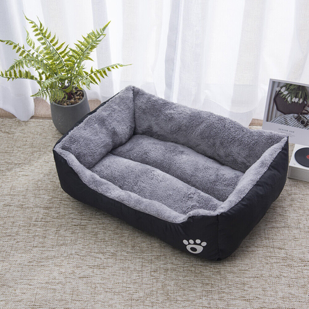 US Washable Pet Dog Cat Bed Puppy Cushion House Pet Soft Warm Kennel Mat Blanke