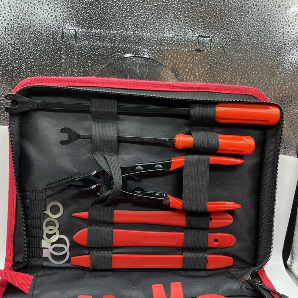 US 19Pc Hand Tool Pry Bar Panel Door Interior Clip Kit Car Trim Removal Tool Set