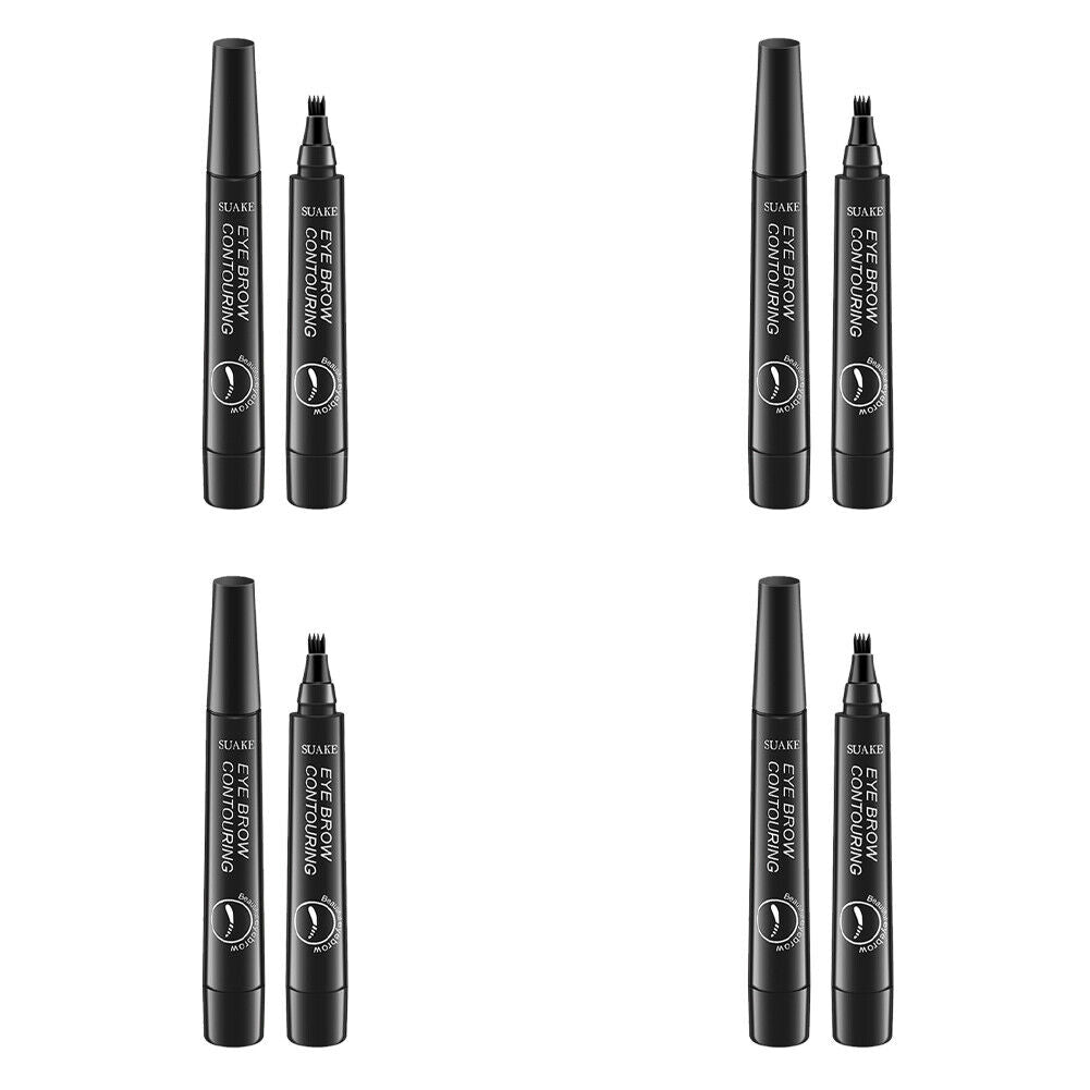 US 2-4 Pc Microblading Tattoo Eyebrow Pen Four Tips Waterproof Ink Gel Tint Draw