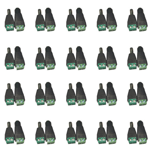 US 20-40 Pairs Female Male 12V DC Power Connector 5.5x 2.1mm Socket Jack Plug