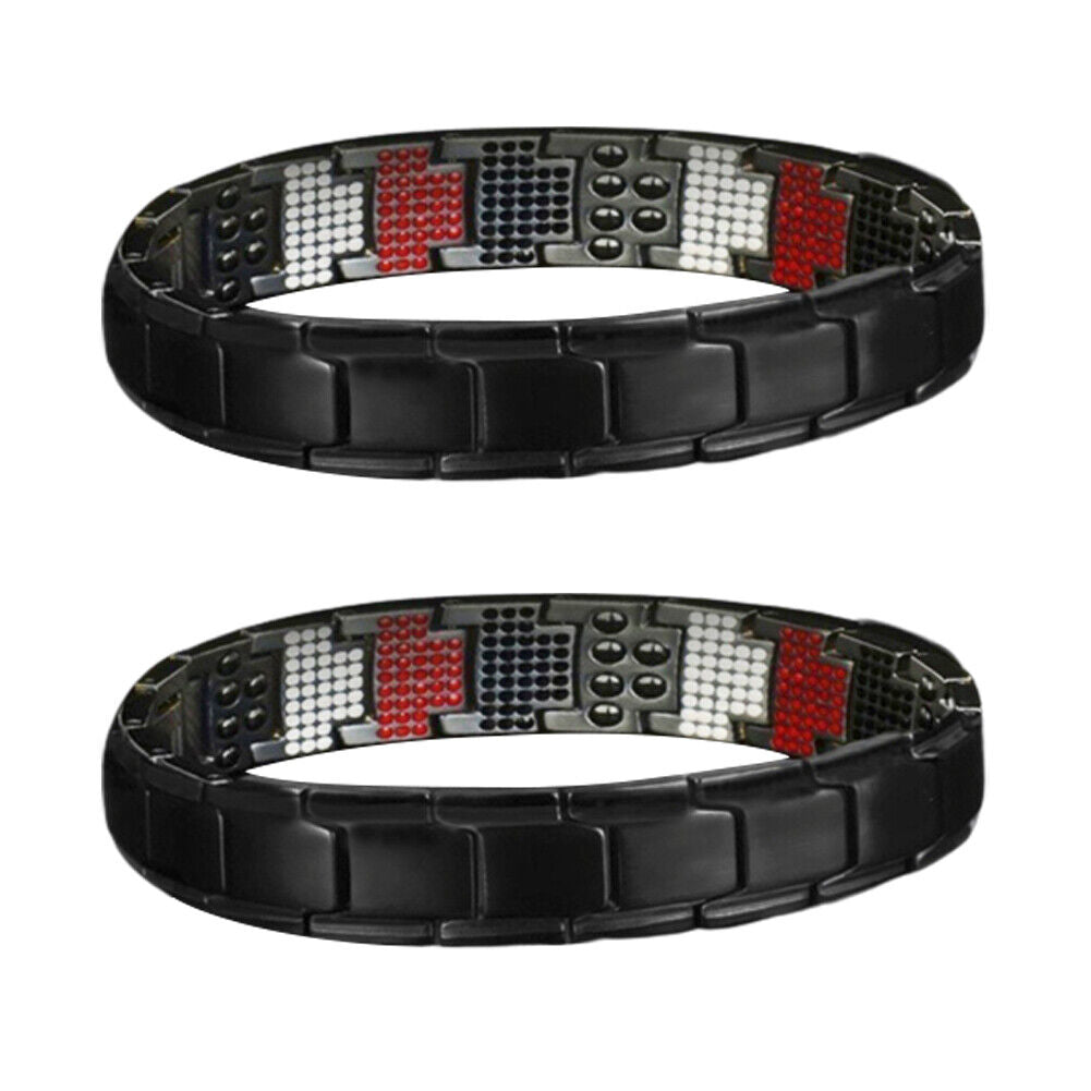 US 1-2 Pc Therapeutic Energy Healing Magnetic Bracelet Therapy Arthritis Jewelry
