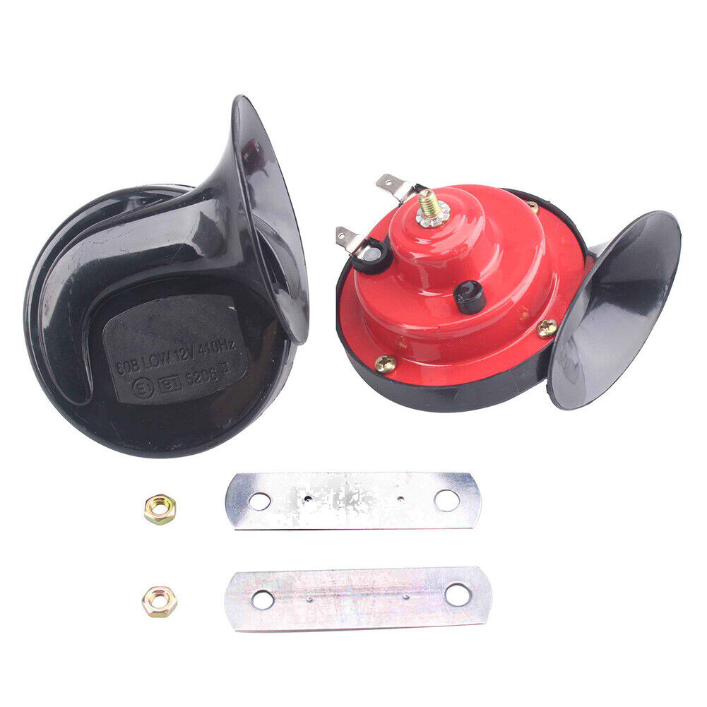 US 2-4Pc 300DB Super Loud Train Horn for Truck Train Boat Car 12V Waterproof Red