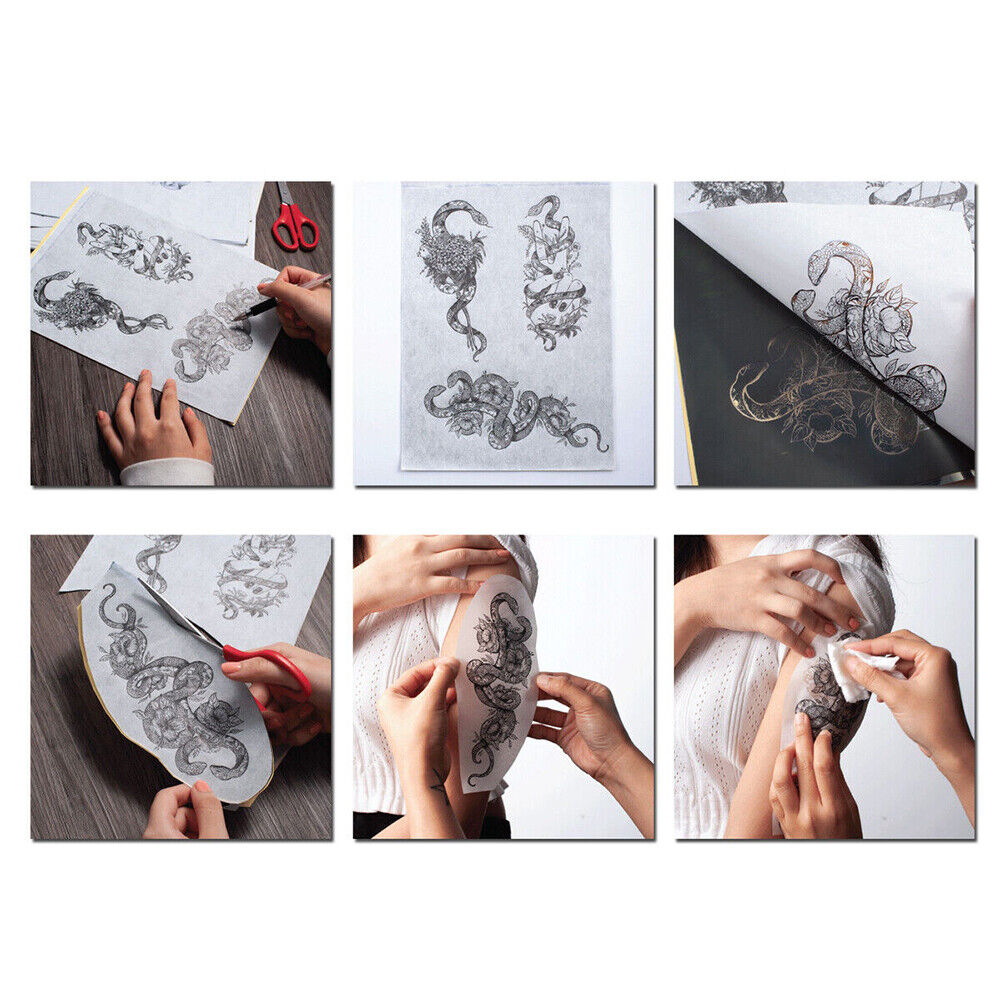 US 30-60 Sheet Tattoo Transfer Paper Stencil Thermal Tracing Hectograph DIY