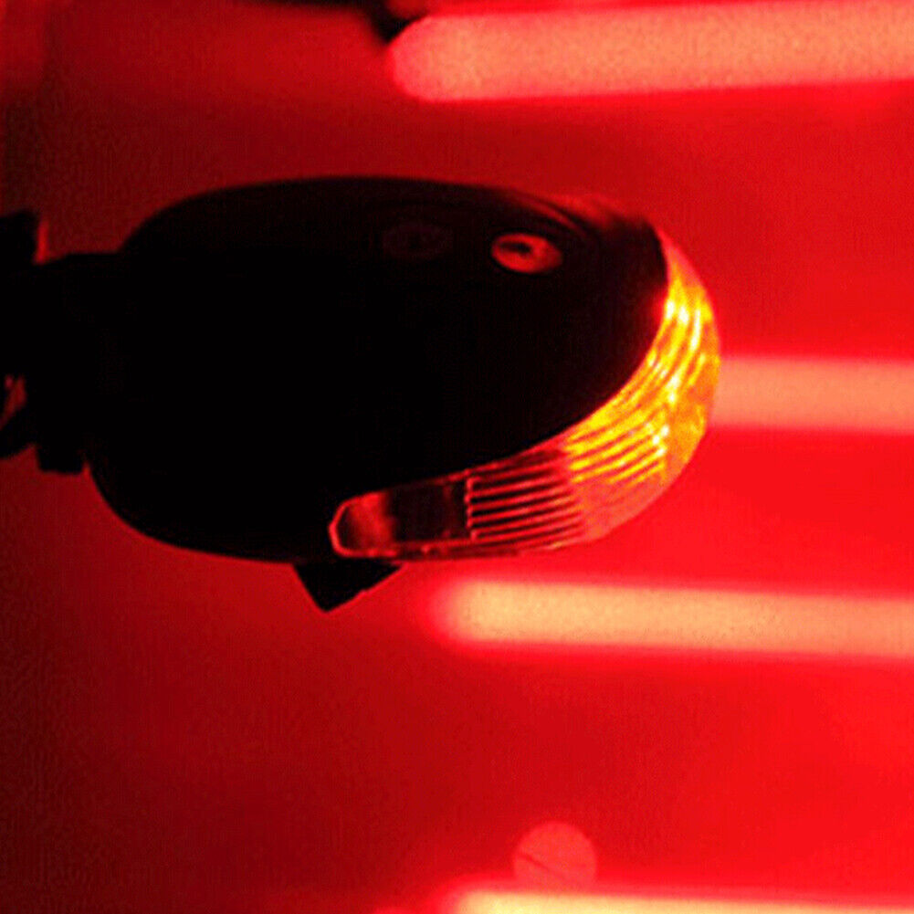 US 2-4 Pack 5 LED 2 Laser Bike Bicycle Light Rear Flashing Safety Warning Lamp