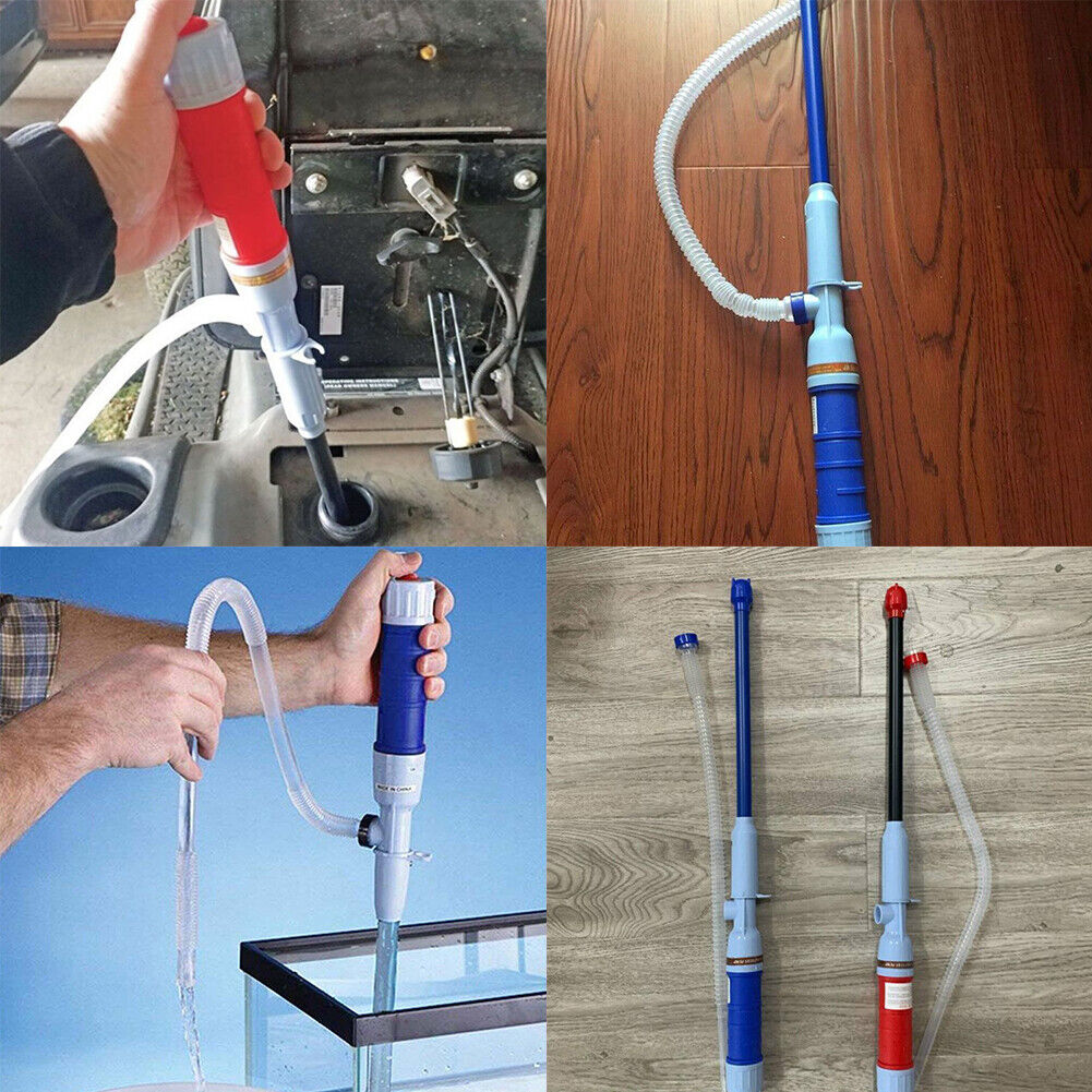 US Battery Powered Electric Fuel Transfer Siphon Pump Gas Oil Water 2.2 GPM