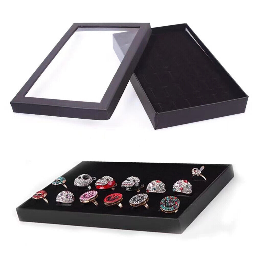 US 1-2 Pack 36 Slots Ring Box Storage Show Case Jewelry Display Holder Organizer