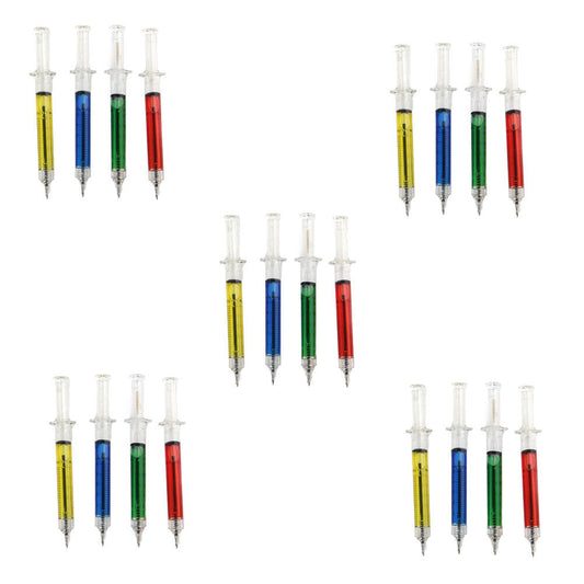 US 20-40Pc Syringe Shape Pen Pill Hospital Nurse Doctors Novelty Ball Point Fine