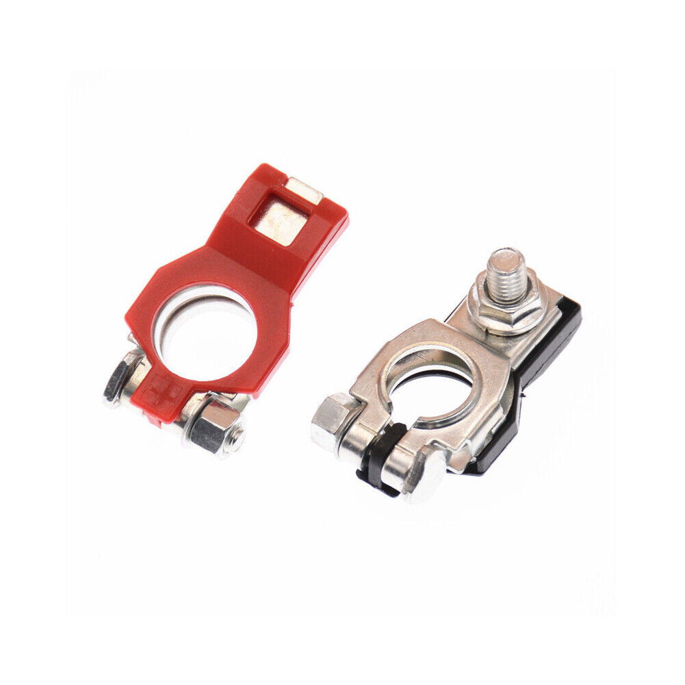 US 2-4 Pcs Universal Battery Terminal Connector Top Positive Negative Heavy Duty