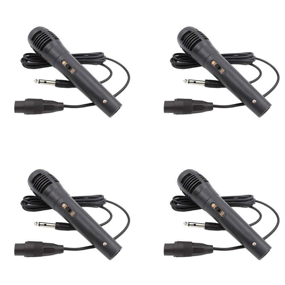 US 2-4 Pack Unidirectional Dynamic Microphone 5ft Cord for Compatible Karaoke