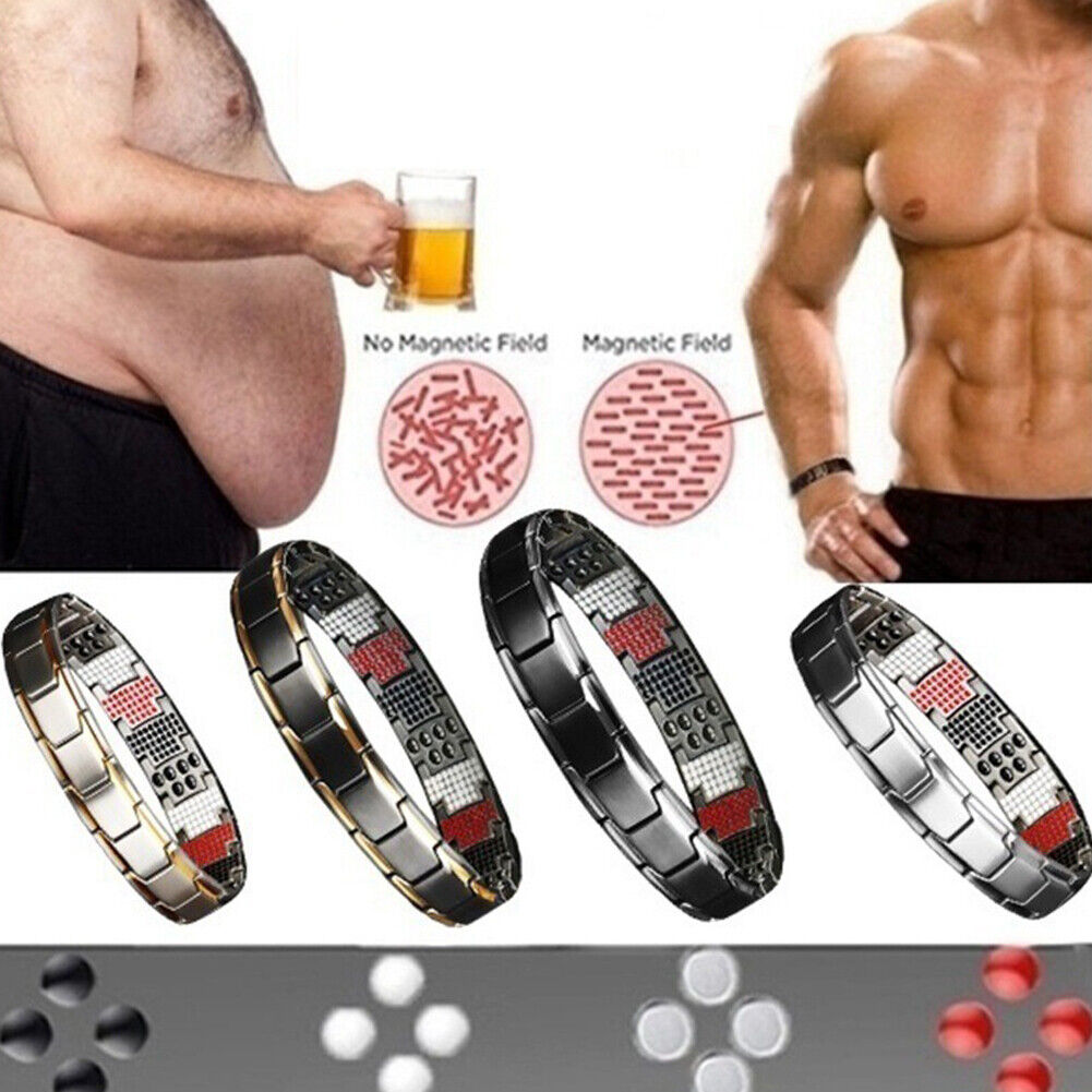 US 1-2 Pc Therapeutic Energy Healing Magnetic Bracelet Therapy Arthritis Jewelry
