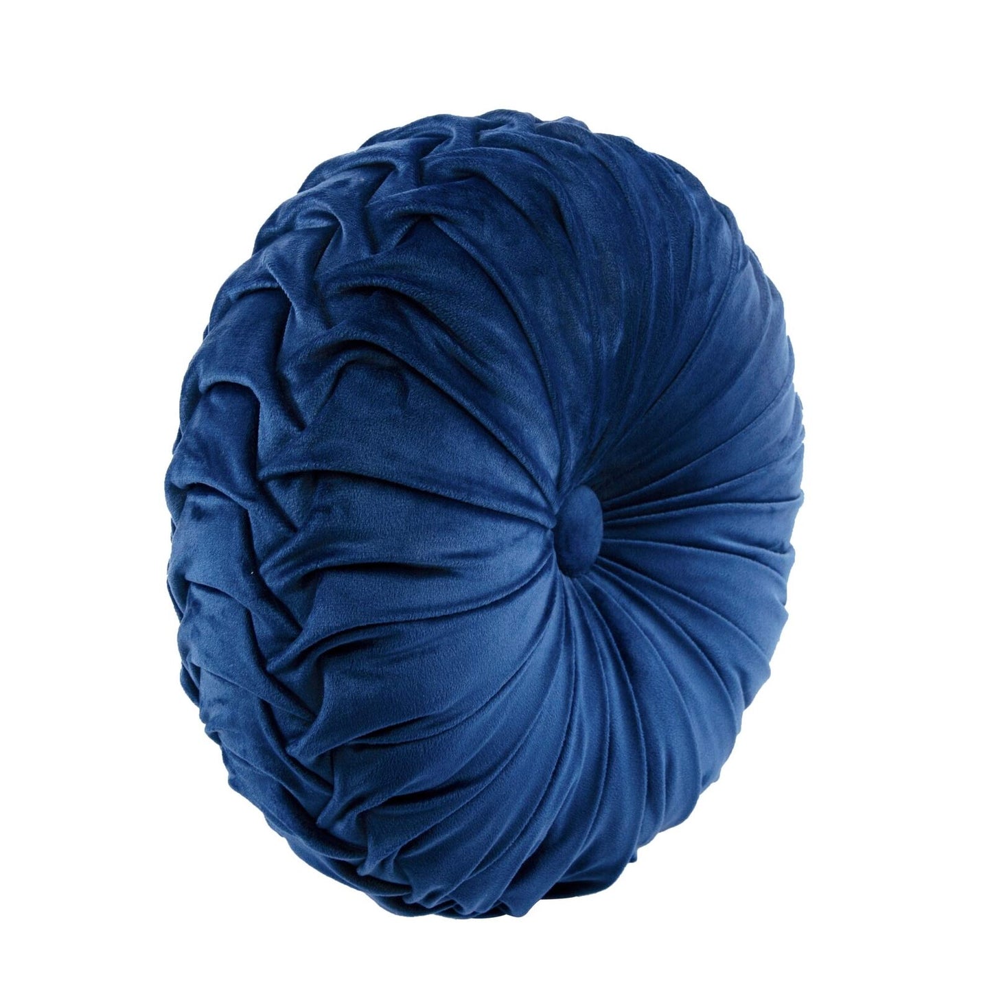 Round Pleated Soft Velvet Decorative Pillow, 1 Count (Pack of 1)