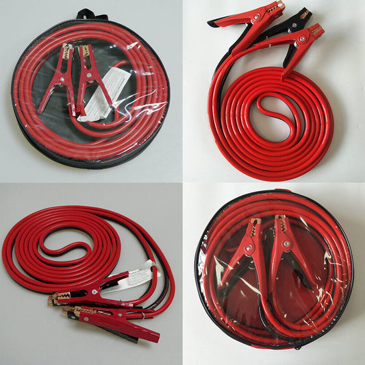 US 20 Ft 4 Gauge Heavy Duty Booster Cable Jumping Start Power Jumper w/Pouch