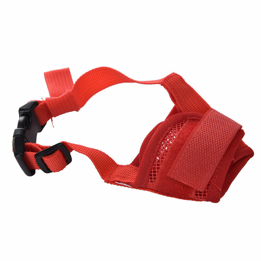 US 3-6 Dog Mask Soft Mesh Muzzle Mouth Cover Adjustable Grooming Anti Bark Bite
