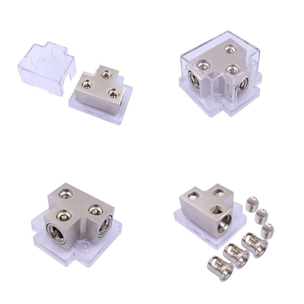 US 1-2 Pc 1/0 Gauge Input to 2 x1/0 Gauge Output Power/Ground Distribution Block