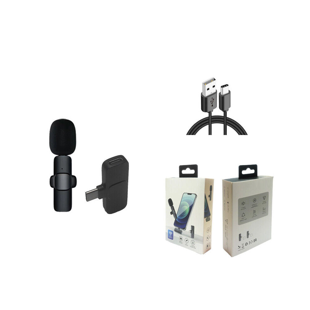 US 1-2 Pc Wireless Microphone Audio Video Recording Mini Mic For Android