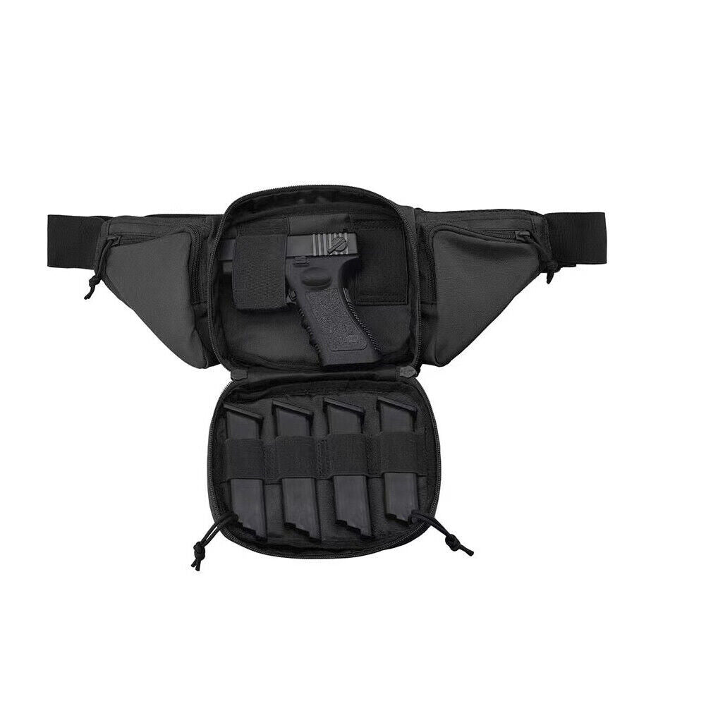 US 1-2 Pc Tactical Pistol Pouch Waist Gun Pack Bag Fanny Packs Concealed Carry