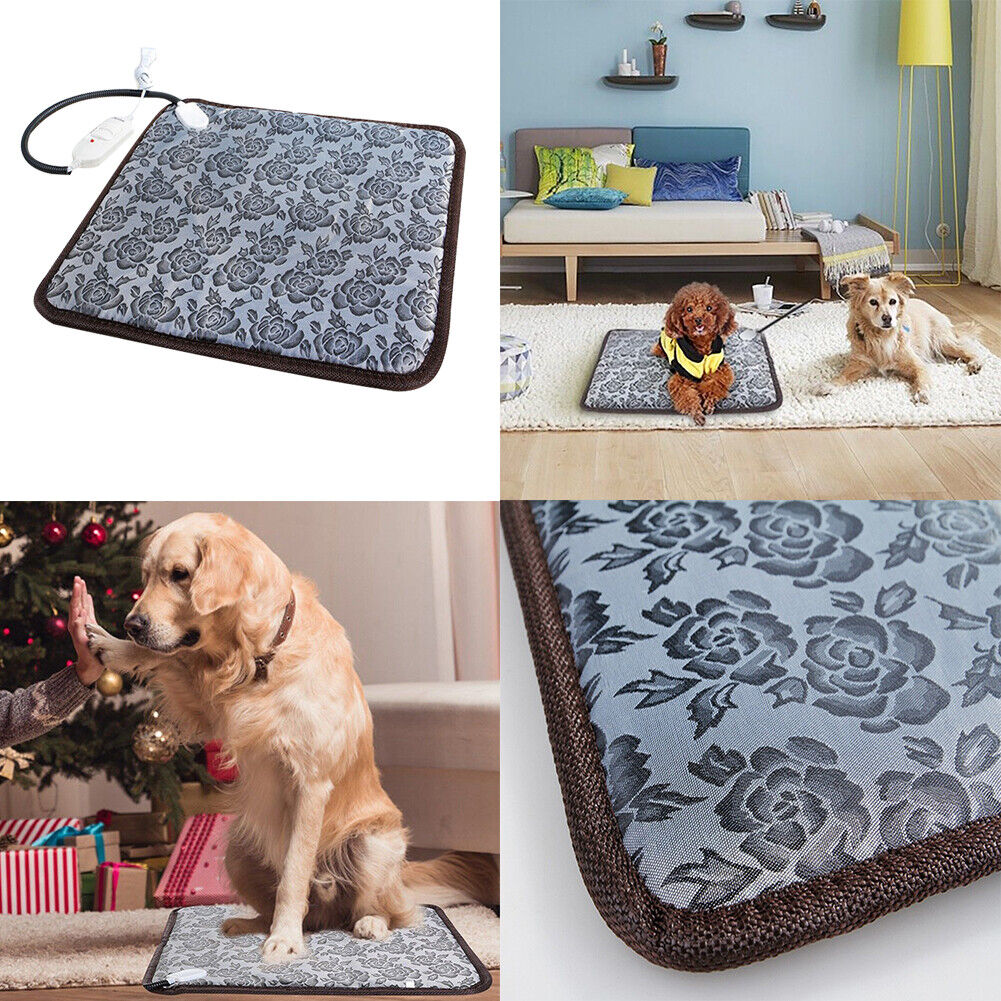 US 1-2 Pc Pet Electric Heating Pad Dogs And Cats Anti-bite Steel Cord Waterproof