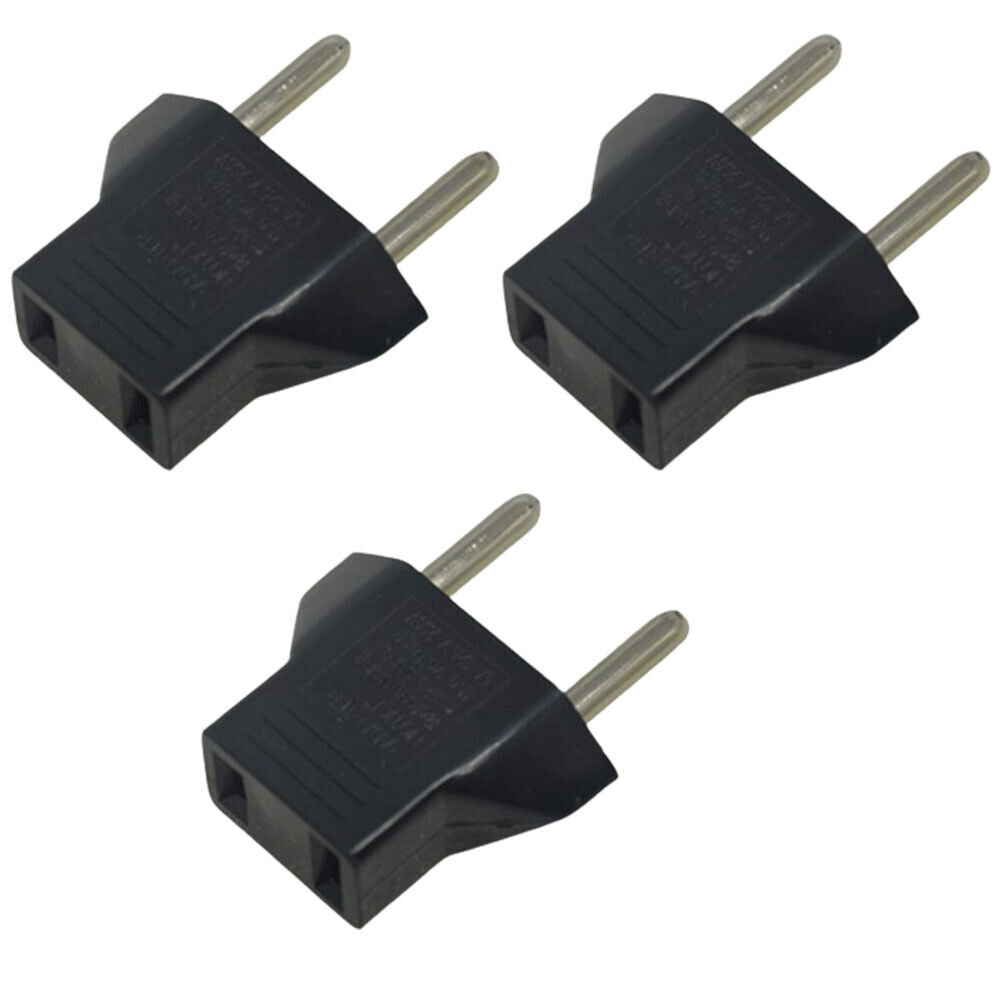 3-6 European Euro EU to US USA Travel Wall Power Plug Outlet Converter Adapter