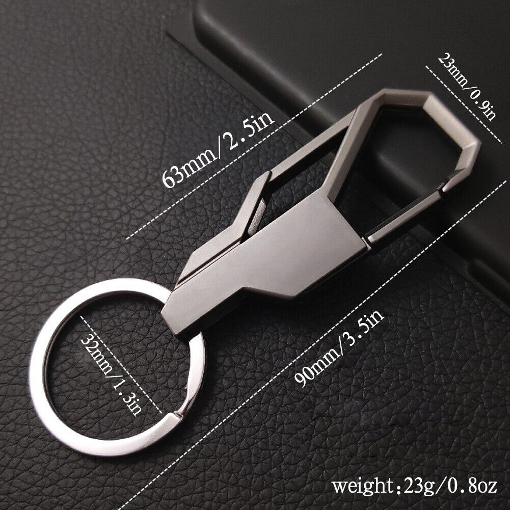 US 3-6 Pcs Metal Car Key Chain Key Ring Business Keychain Creative Alloy Key Fob