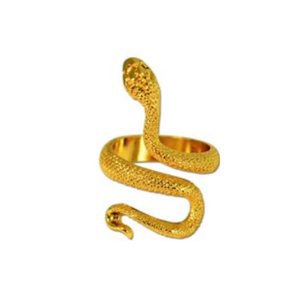 US 1-2 Stainless Steel Ring Snake Gothic Jewelry Retro Animal Adjustable Unisex