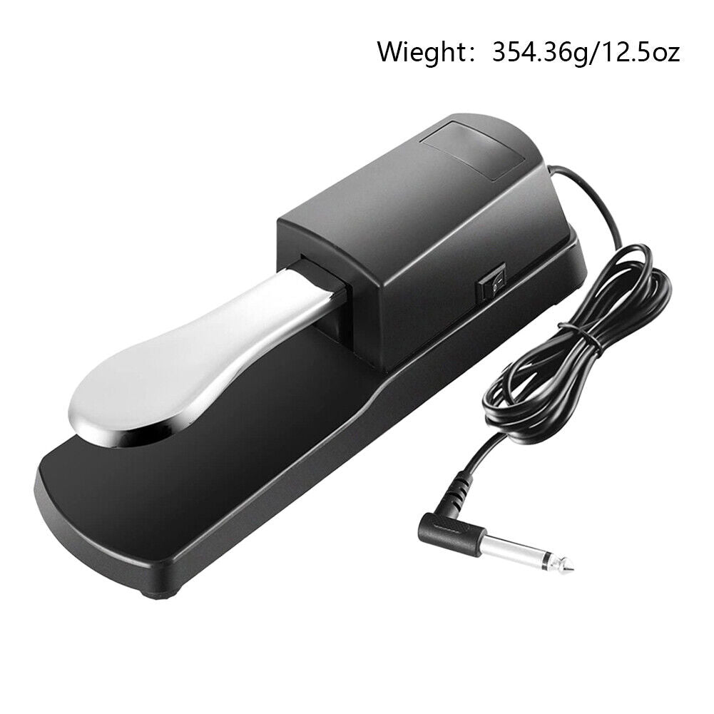 US Sustain Foot Pedal with Polarity Switch for Digital Electronic Keyboard Piano
