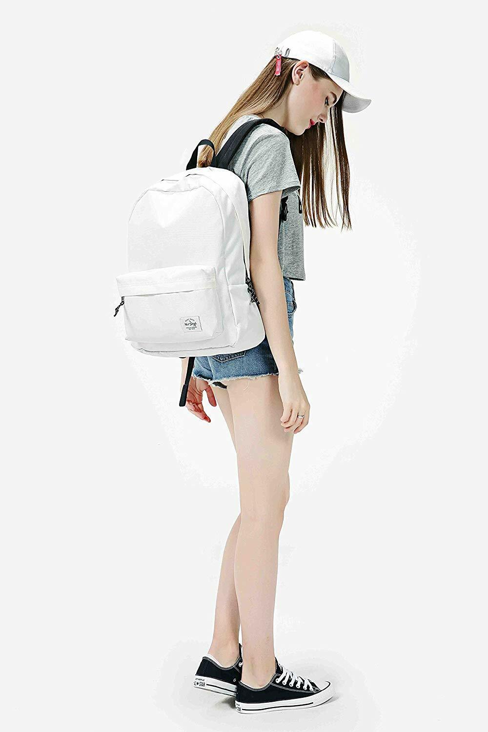 SIMPLAY Classic School Backpack Bookbag, 17"x12.5"x5",Assorted Colors and Prints