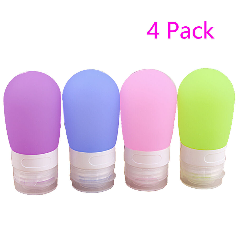 Magik Squeezable & Refillable Silicone Travel Bottles Containers 2.7 oz / 80 ml