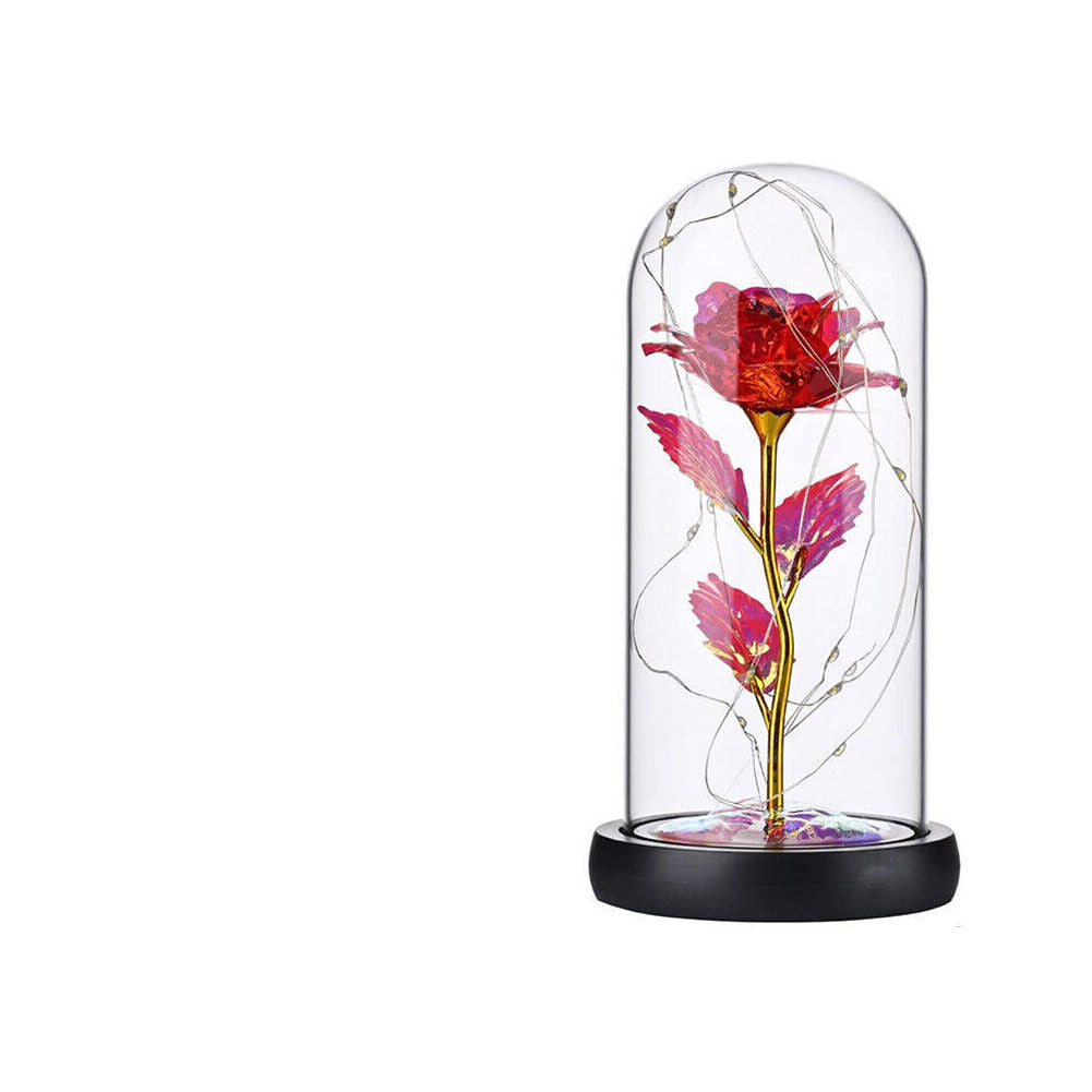 US Rose LED Light Glass Gifts for Wife Women Her Christmas Girlfriend Birthday