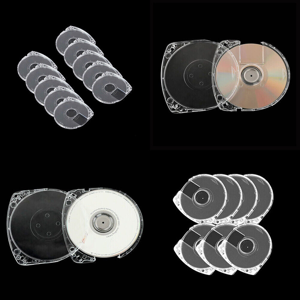US 10Pcs Replacement Transparent UMD Game Disc Case For Sony PSP1000/2000/3000