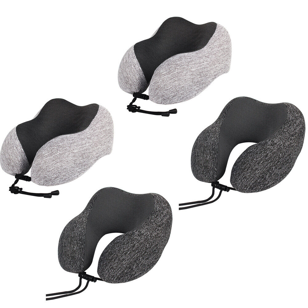 US 2-4 Pack Memory Foam U-Shaped Travel Pillow Neck Support Head Rest Car Plane