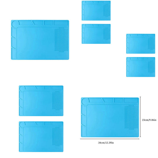 US 2Pc Silicone Mat Heat Resistant 932°F Insulation Repair Cellphone Watch Board