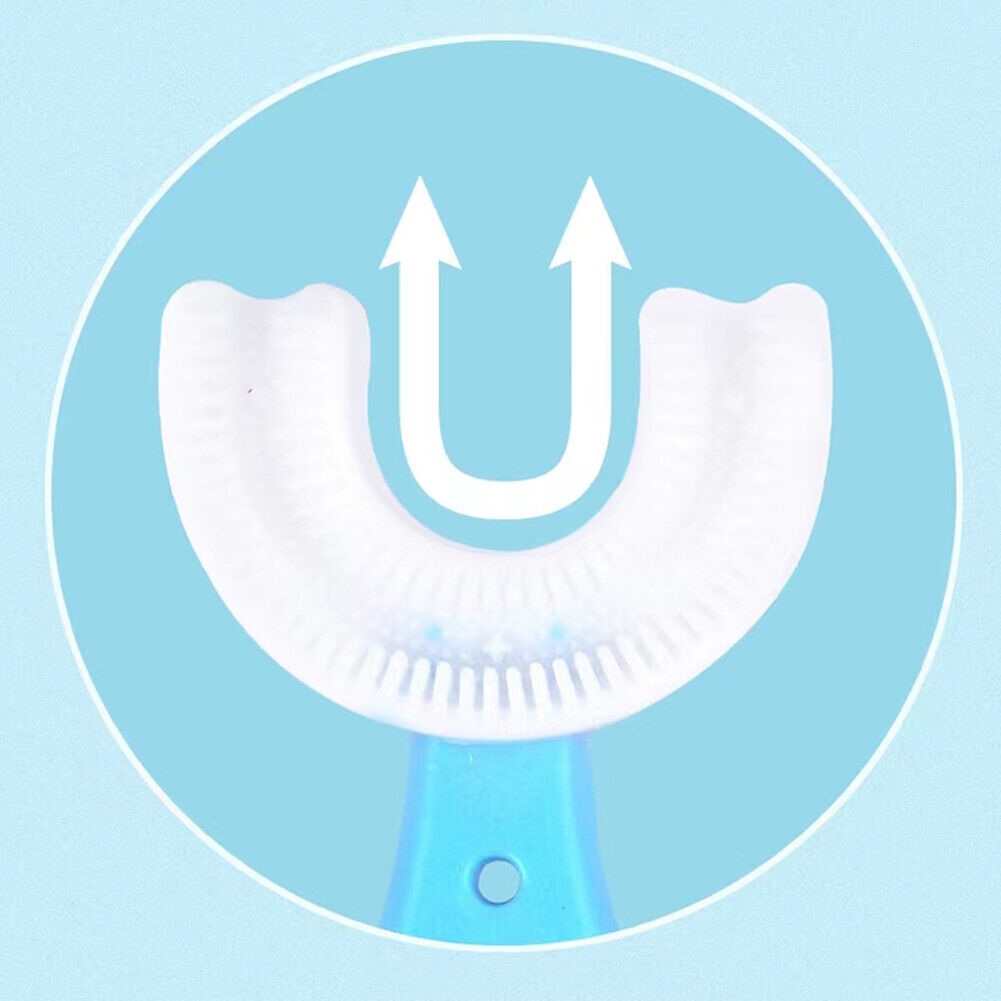 US 1-2 Pack Children Kids Toothbrush 360° U-shaped Brush Oral Teeth Cleaner Baby