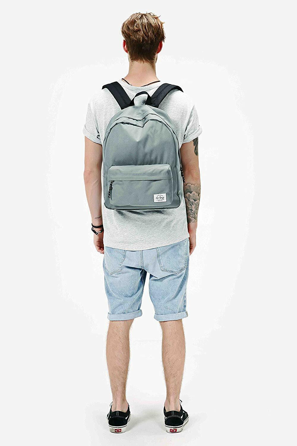SIMPLAY Classic School Backpack Bookbag, 17"x12.5"x5",Assorted Colors and Prints