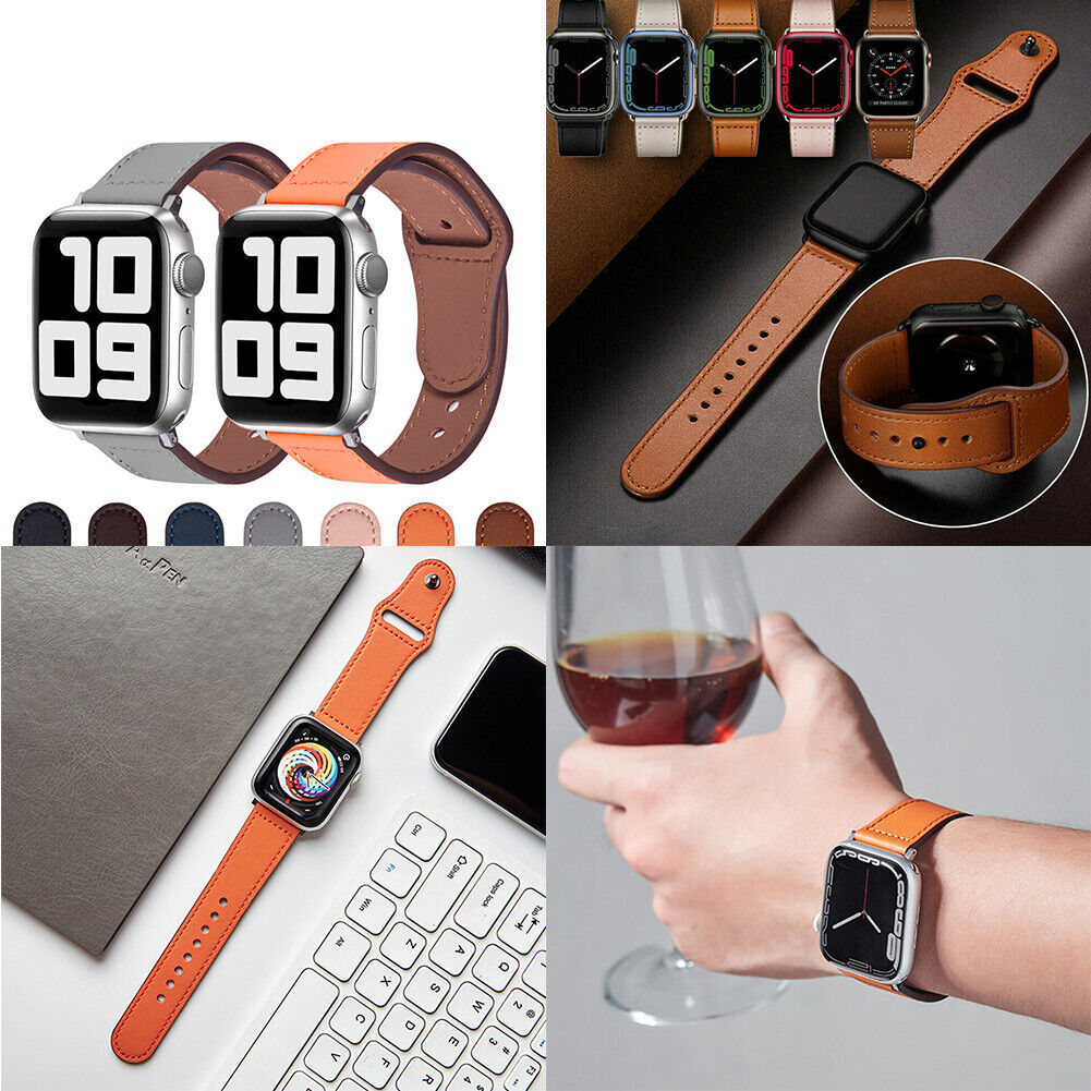 US Genuine Leather Band Strap for Apple Watch iWatch 2~5 38/40/41 42/44/45mm