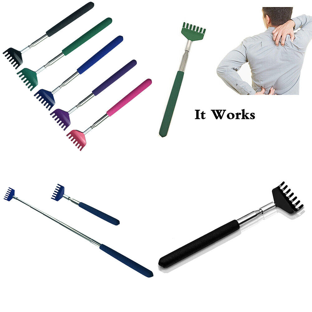 US 5~10Pc Extendable Back Scratcher Stainless Steel Back Scratcher/Hand Massager