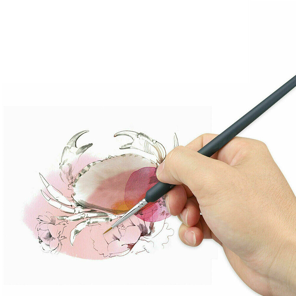 US 18-36  Pcs Miniature Paint Brush Weasel Hair Brush Fine Art Nail Oil Painting