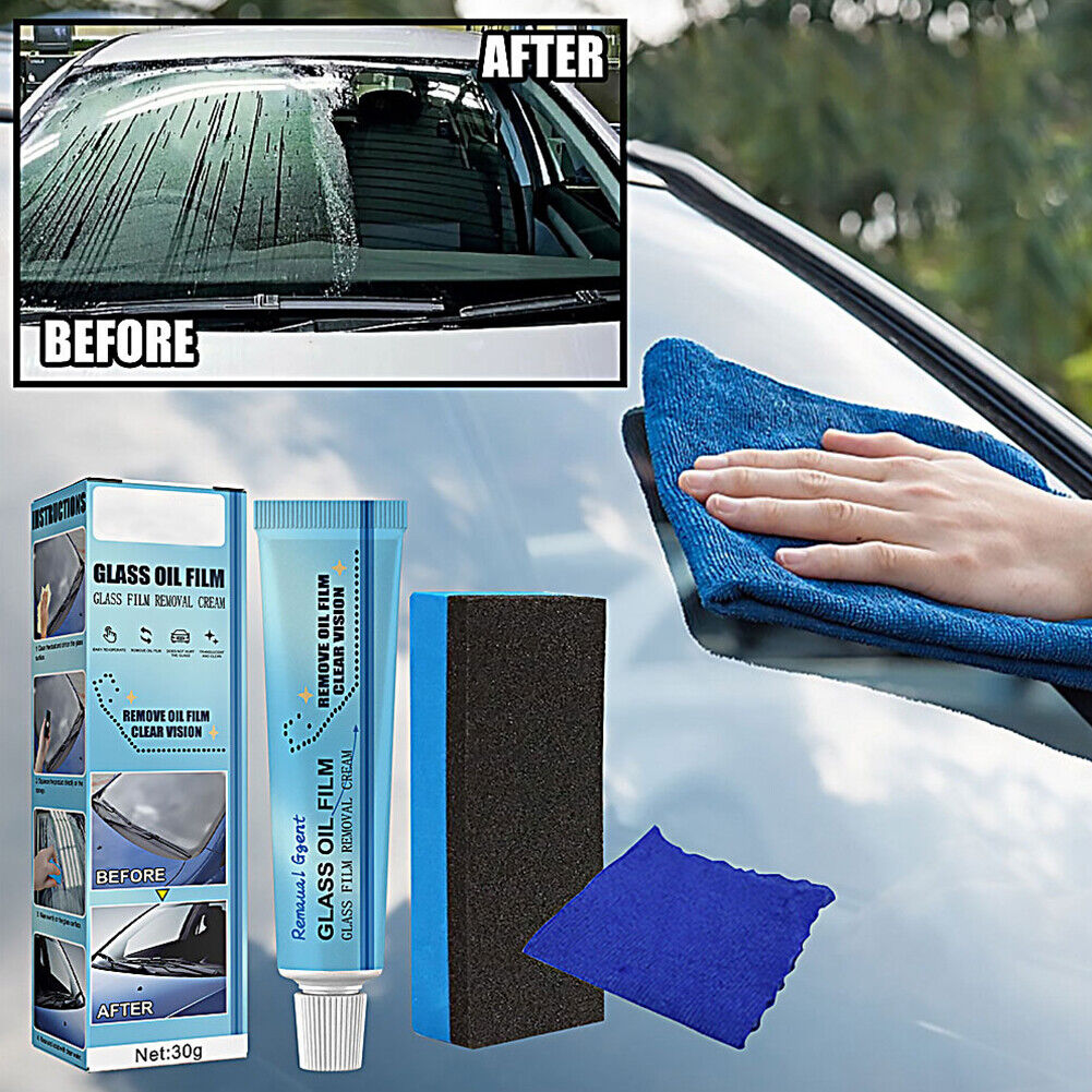 US 2-4 Pack Car Glass Oil Film Cleaner Removal Cream Paste Windshield Water Spot